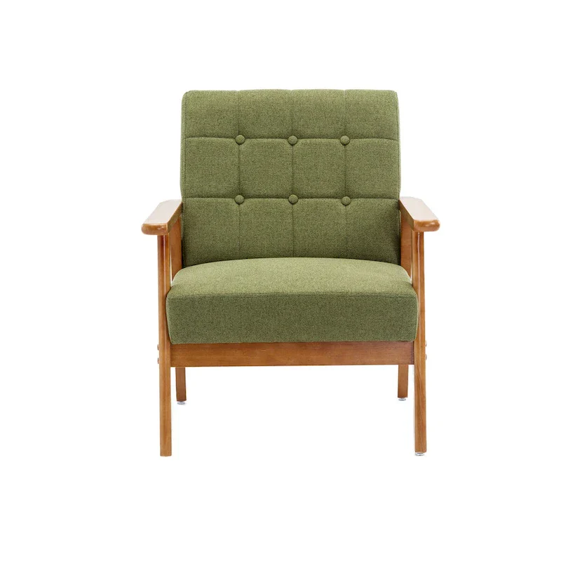 28.74 Tufted Accent Chair with Solid Wood Frame
