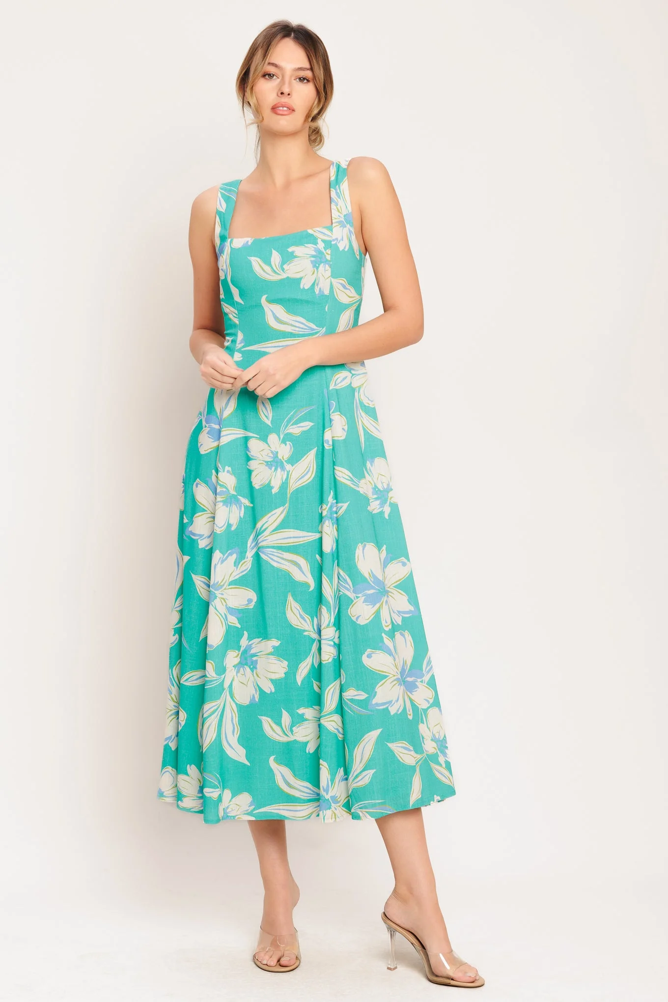 AQUA DAYDREAMS MIDI DRESS