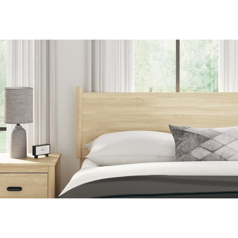 Signature Design by Ashley Cabinella Tan Panel Headboard with Dresser and Nightstand