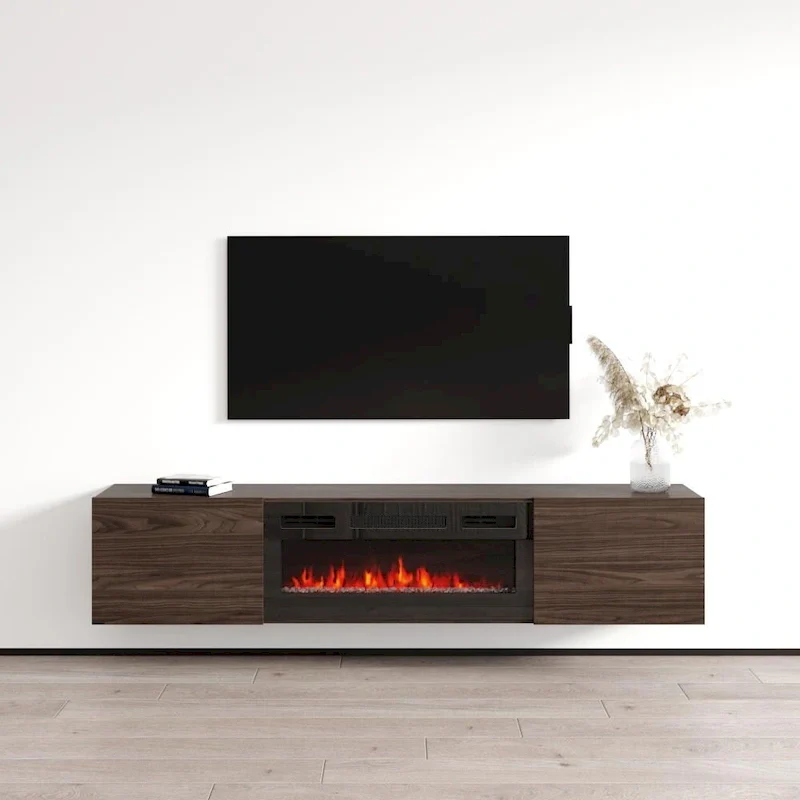 Floating Fireplace TV Stand