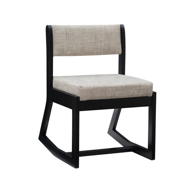 Clyde Solid Wood Black Sled Base Accent Chair