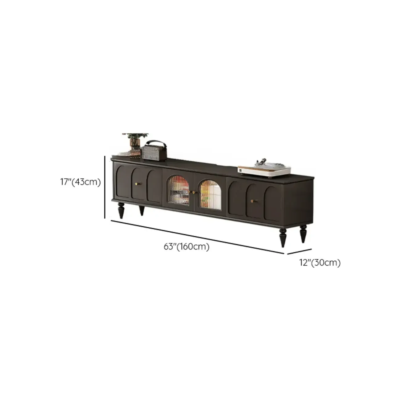 Warm Shaker Wood TV Stand with Cable Management & Light & 4-Cabinet/5 Cabinets/6 Cabinets