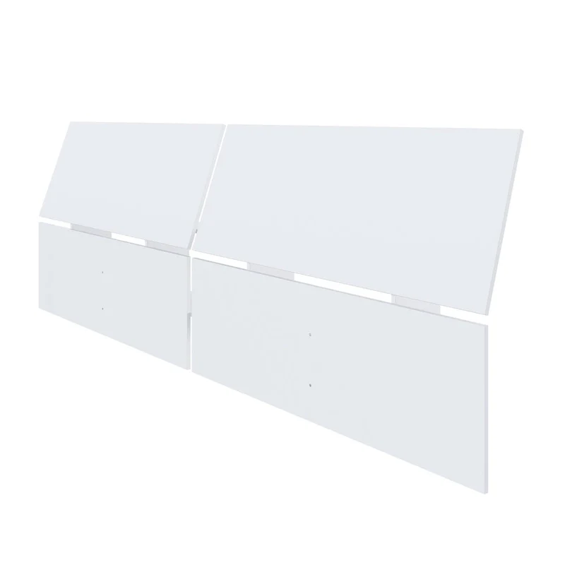 Natural Maple / White / Walnut Low-Profile Panoramic Queen Headboard – 1-Piece