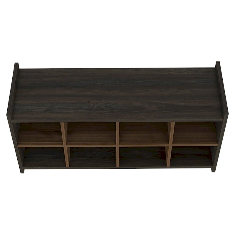 Shoe Rack, Eight Shoe Capacity, Carbon Espresso / Mahogany Finish