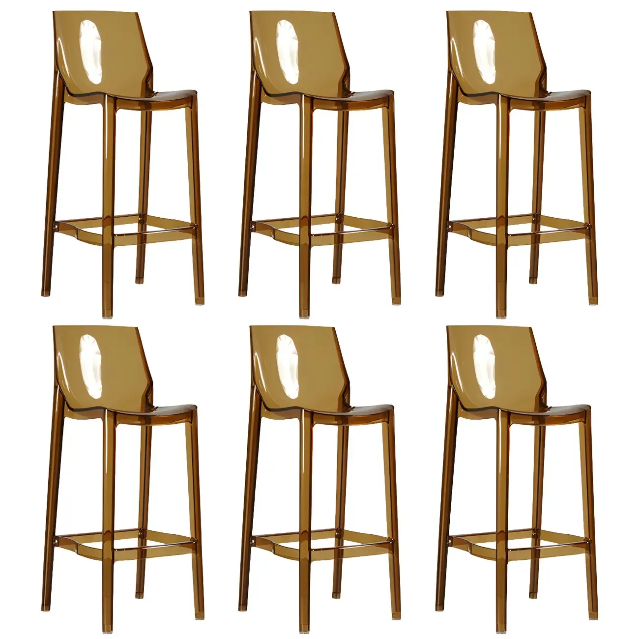 Modern Acrylic Vibrant Durable Colourful Sleek Bar Stool