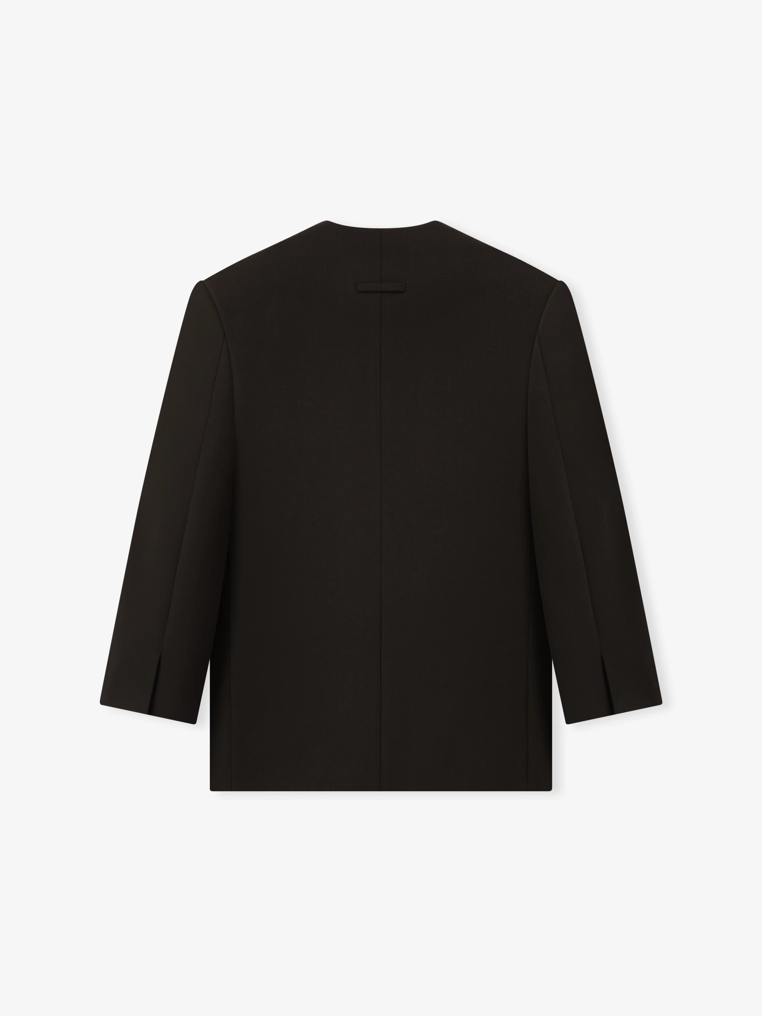 Double Weave Wool Crewneck Jacket