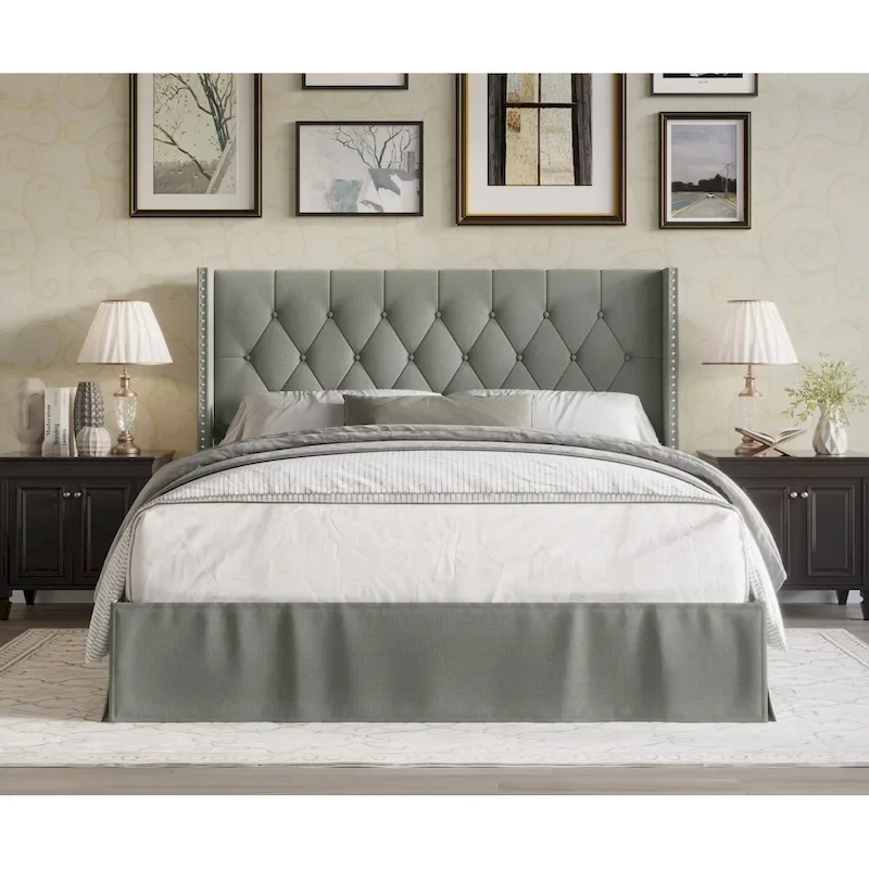 Billy Tufted Upholstered Platform Bed
