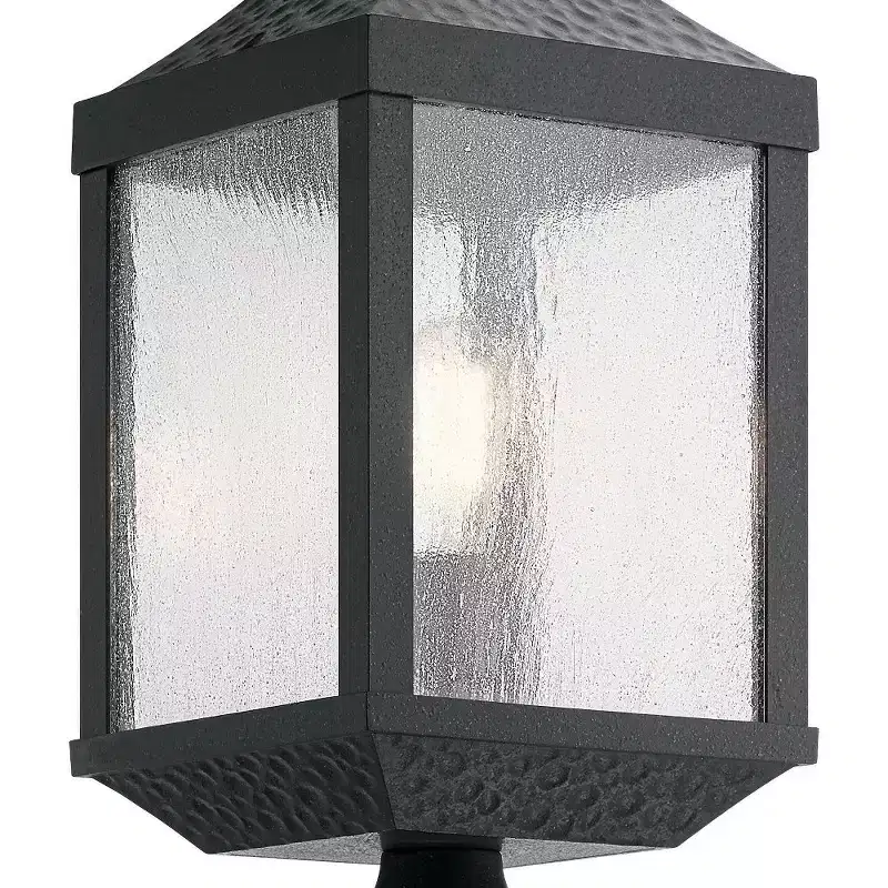 Springfield 1 Light Post Light Distressed Black