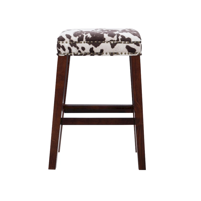 Ian Brown Cow Print Bar Stool