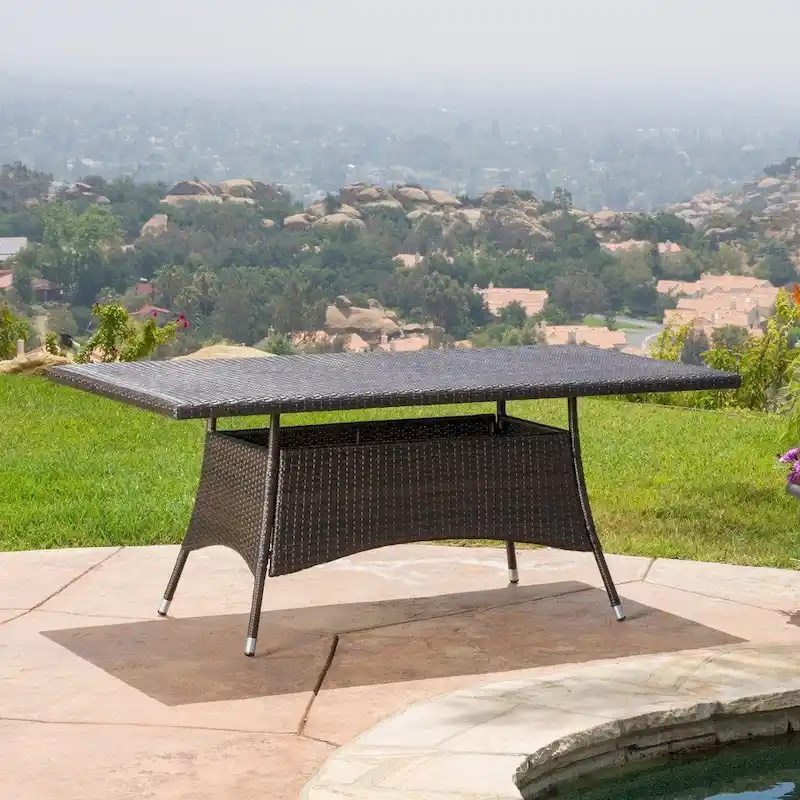 Corsica Outdoor Wicker Rectangle Dining Table (ONLY) by Christopher Knight Home - 69.00L x 38.00W x 28.50H