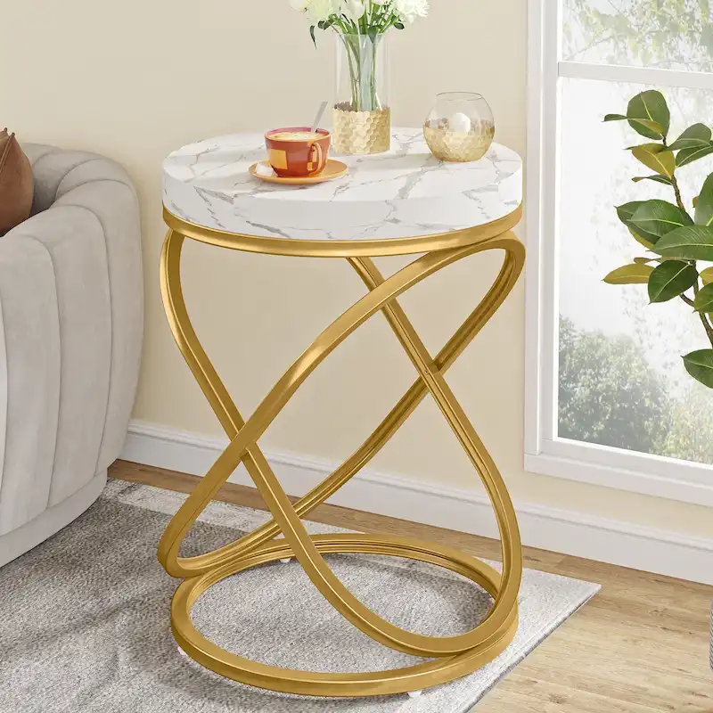 19-Inch Modern Round Side Table