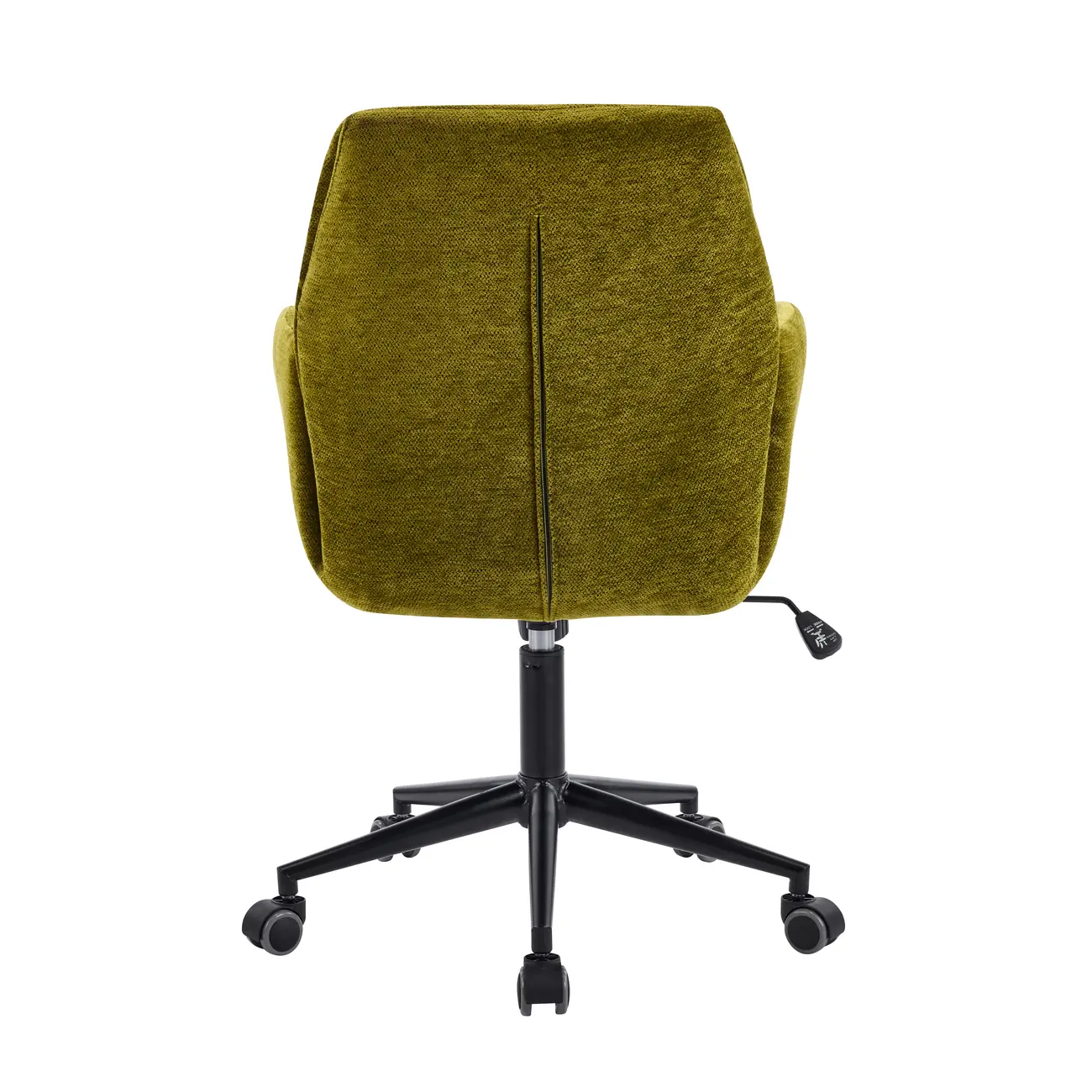 Adjustable Green Upholstered Fabric Swivel Office Chair