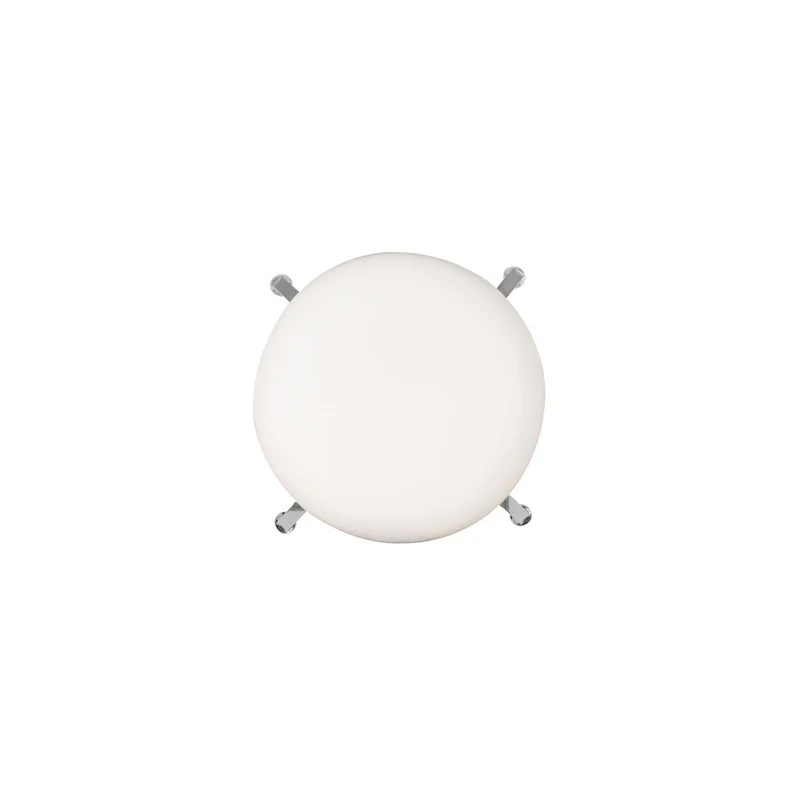 Aimes Metal and Faux Leather Adjustable Backless Stool