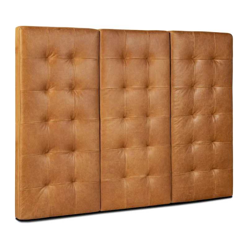 Poly and Bark Napa Leather Headboard - Full Grain Genuine Italian Leather