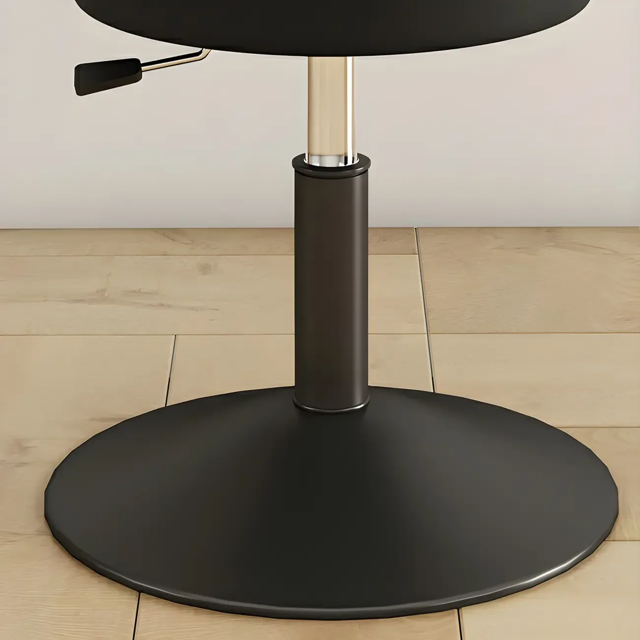 Round Adjustable Faux Leather Bar Stools with Back