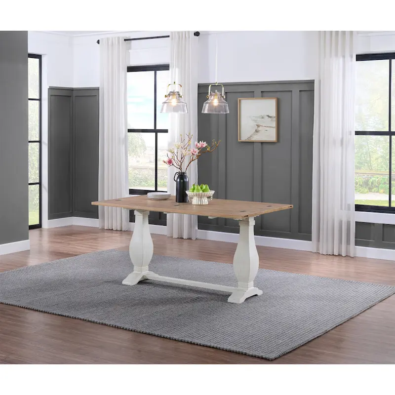 60 Solid Wood Pedestal Flip-top Sofa Console Table