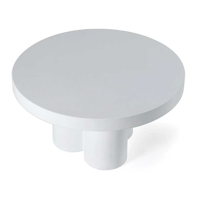 Modrest Bruni Modern White Concrete Coffee Table