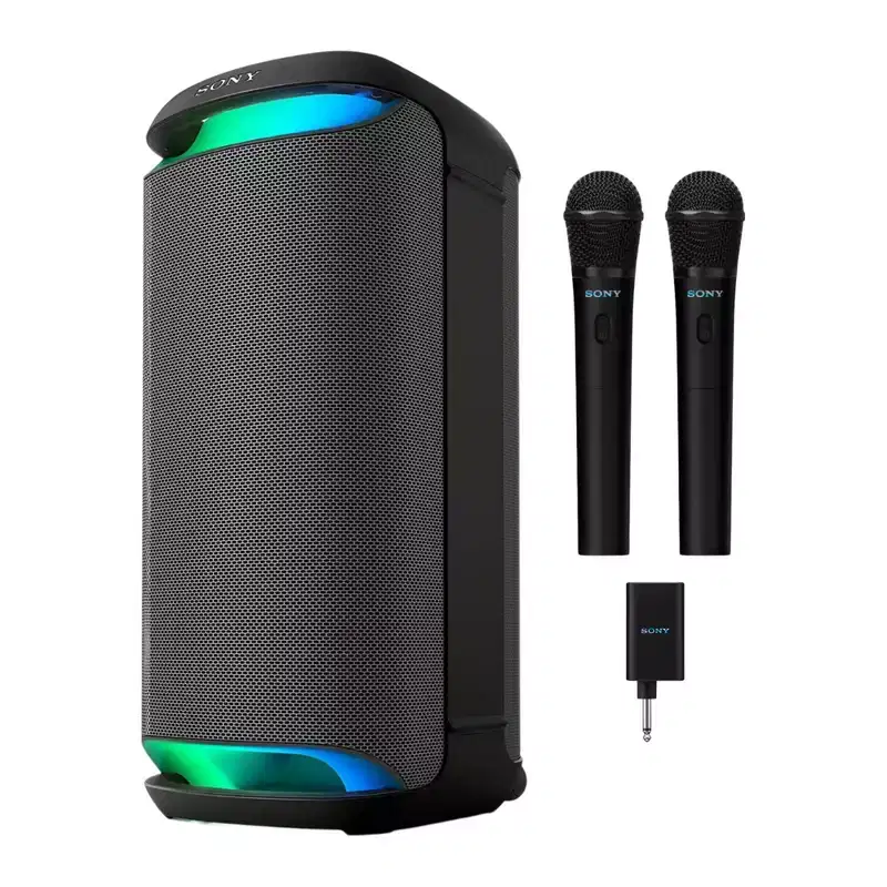 Sony SRS-XV800 Bluetooth Party Speaker with ULT Wireless Mic Bundle - Black