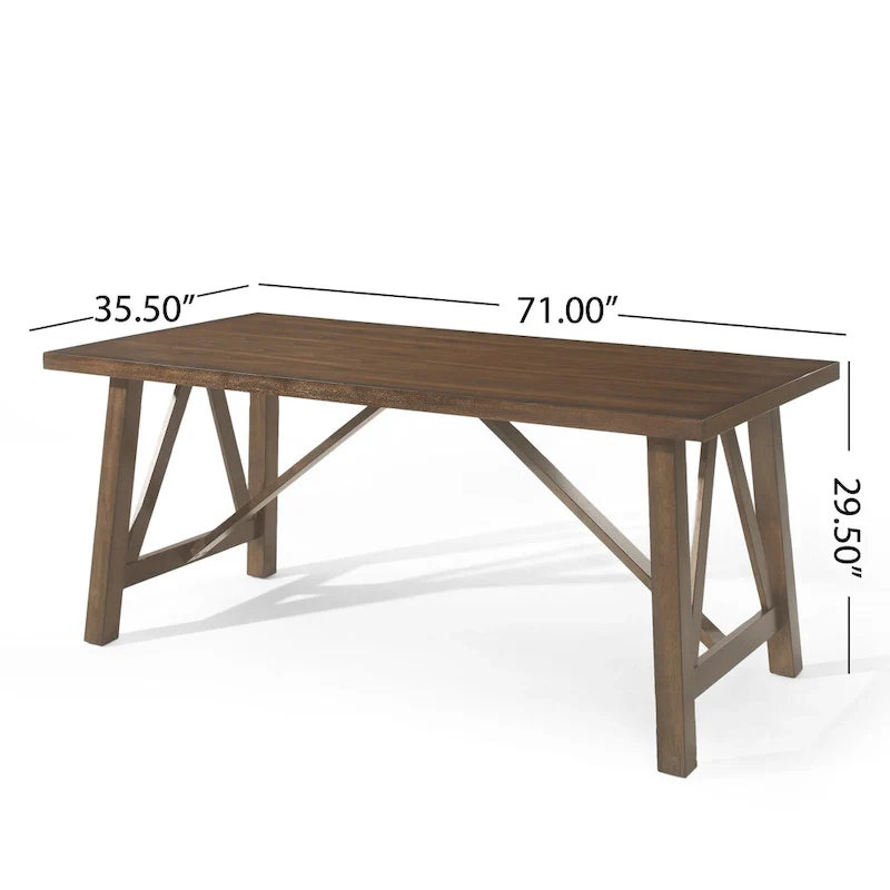 Fairgreens Farmhouse Wood 7 Piece Dining