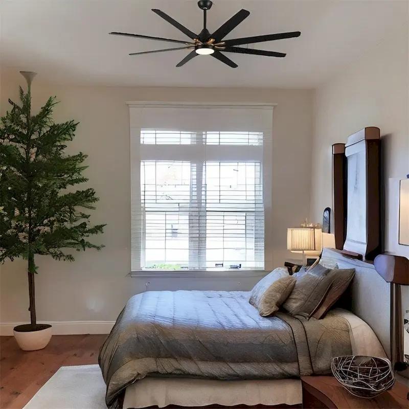 72 Integrated LED Lighting Ceiling Fan w/ Remote Control and Dimmable - N/A