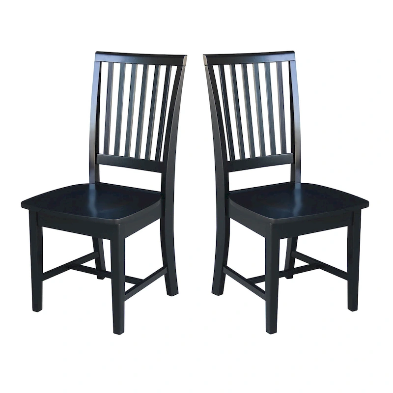 Solid Wood Mission Dining Side Chairs, Set of 2