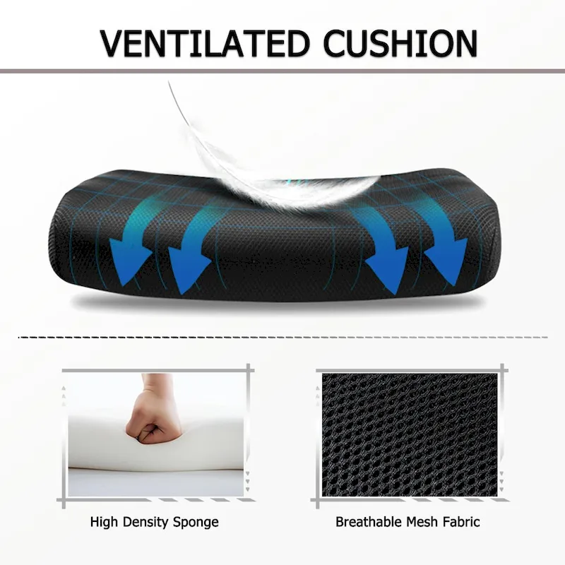 Office Chair With Foot Rest Ergonomic Swivel Mesh Task Office Chair