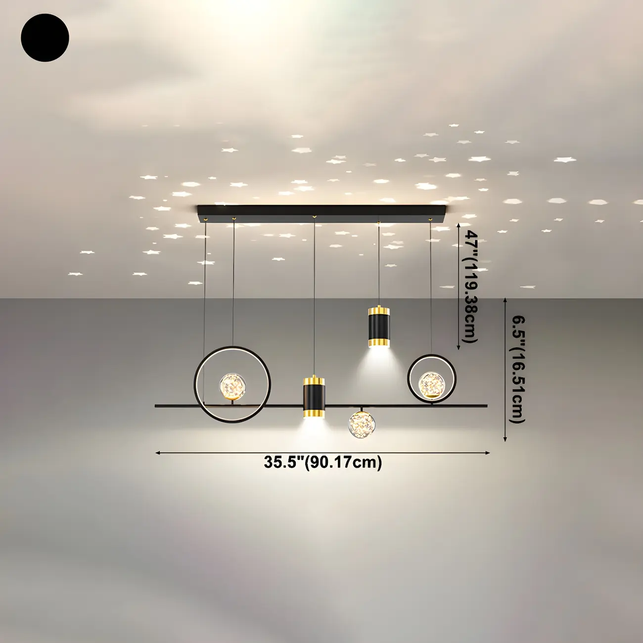 Trendy Modern Metal Cylinder Multi-Light Pendant