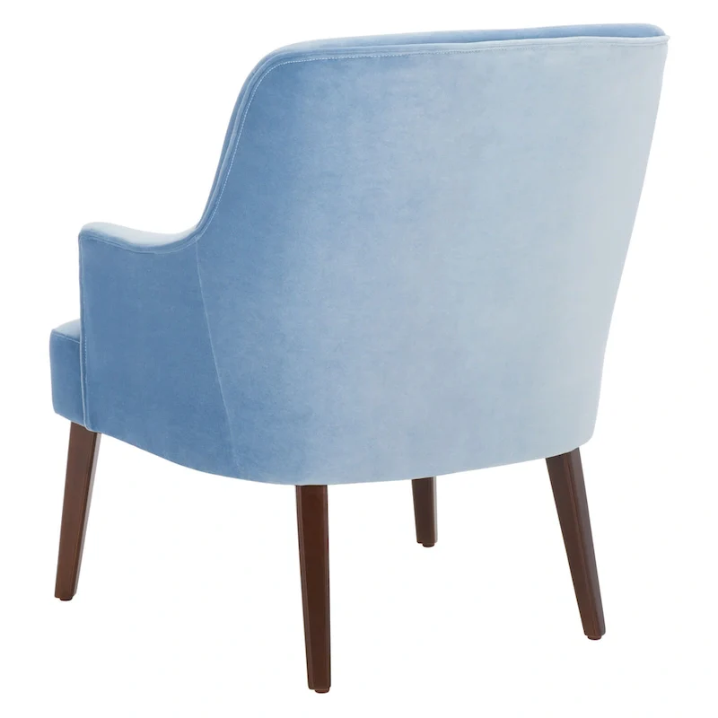 Walnut Velvet Accent Chair - Single Seater