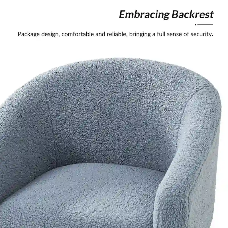 Modern Boucle Armchair with Solid Wood Legs, Set of 2