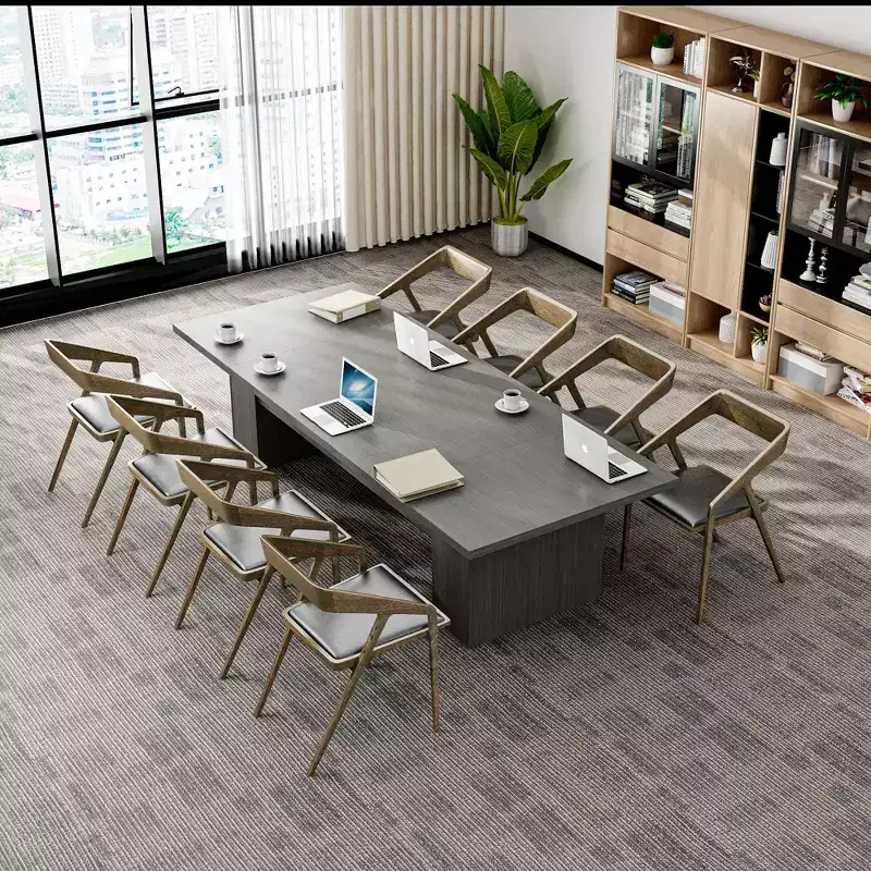 Famapy Modern Office Conference Table Business Meeting Desk Sturdy Structure + Spacious Workspace