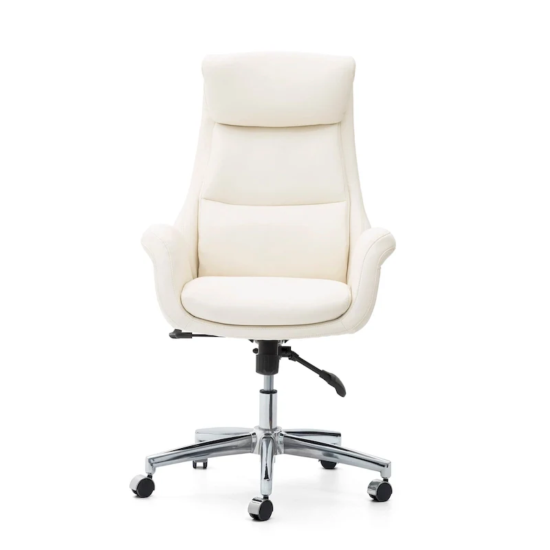48-inch Mid-Century Adjustable Swivel Faux Leather Office Chair