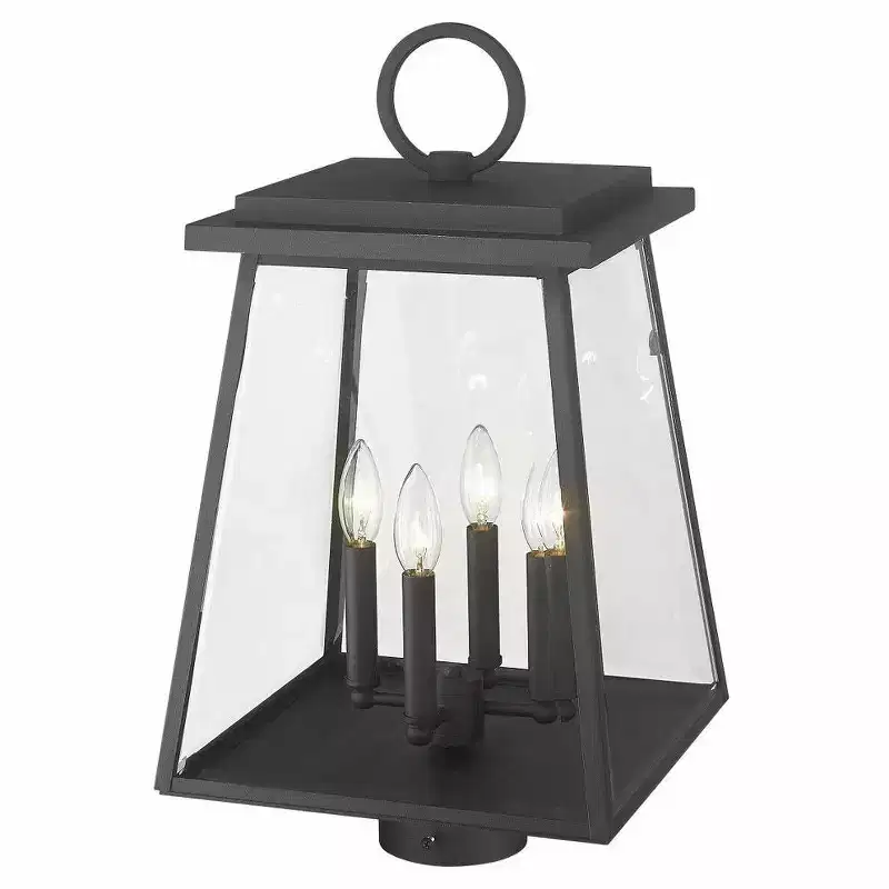 Z-Lite Broughton 4 - Light Post Light in Black