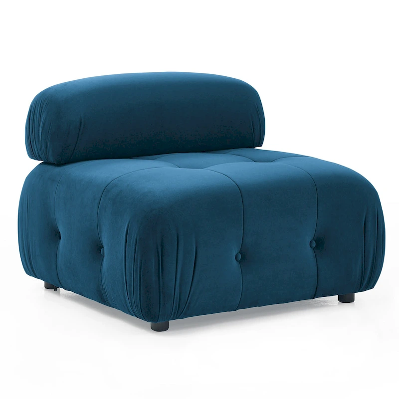 Blue 93 Modular L-Shaped 4-Seat Sectional Sofa with Reversible Ottoman