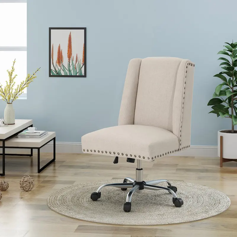 Swivel Office Chair with Chrome Base