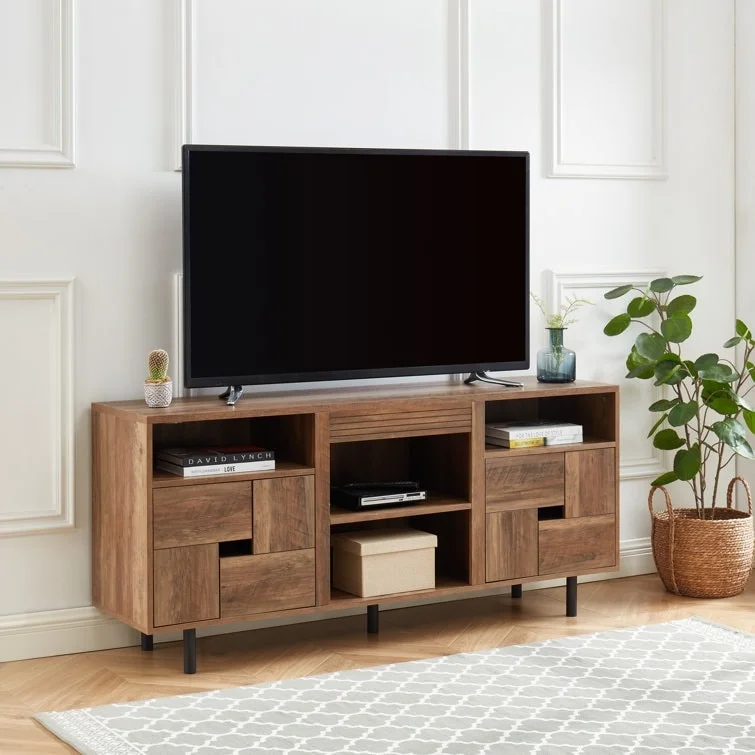60 Wood Media Console TV Stand Classic Entertainment Center