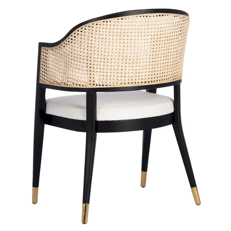 SAFAVIEH Couture Dominica Rattan Dining Chair - 23.4  W x 22.8  L x 33.6  H - 23 W x 23 D x 34 H