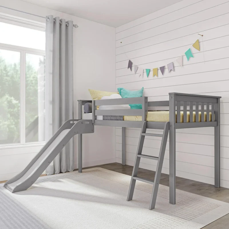 Classic Twin-Size Low Loft with Easy Slide