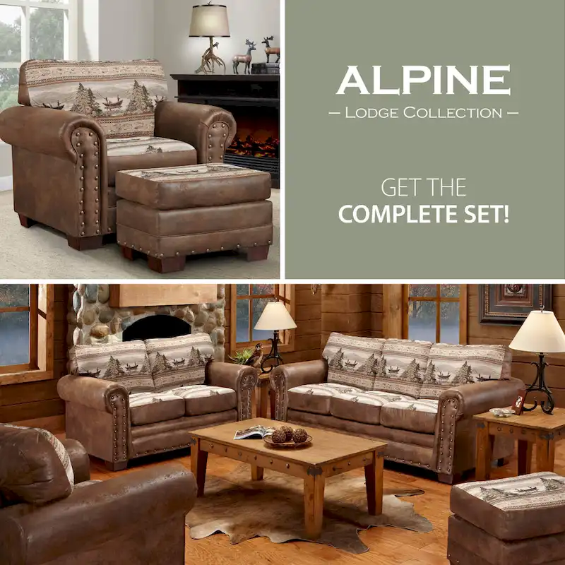 Brown 4-Piece Living Room Sleeper Set (Seats 5–6)