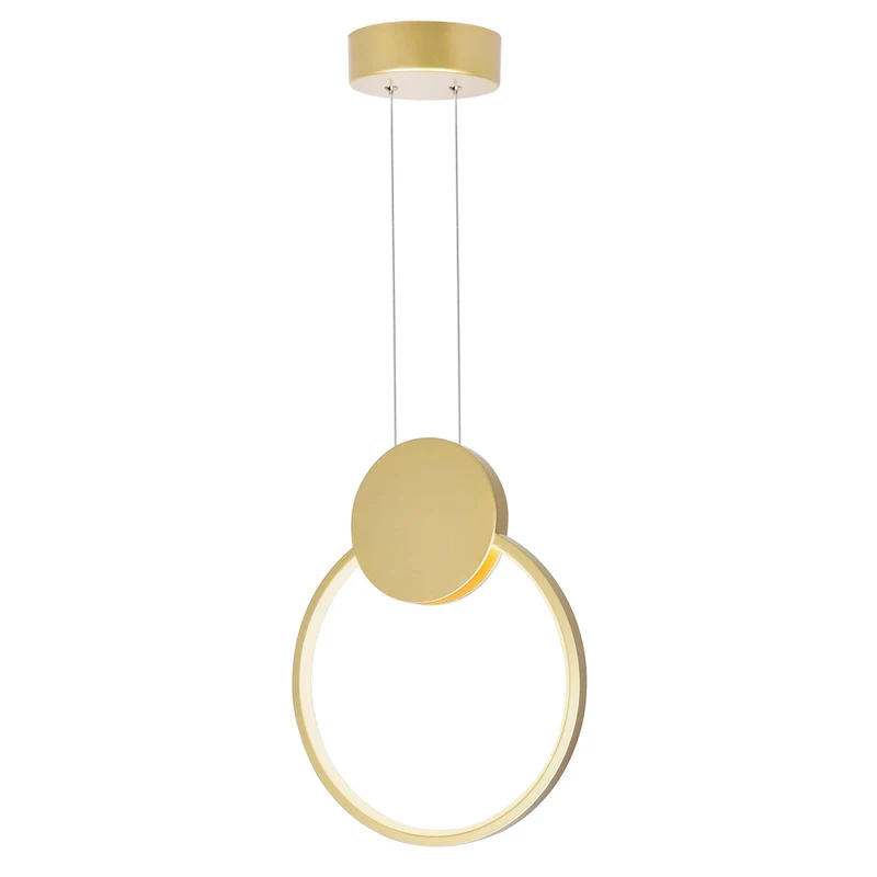 Pulley 10 in LED Satin Gold Mini Pendant - Satin Gold