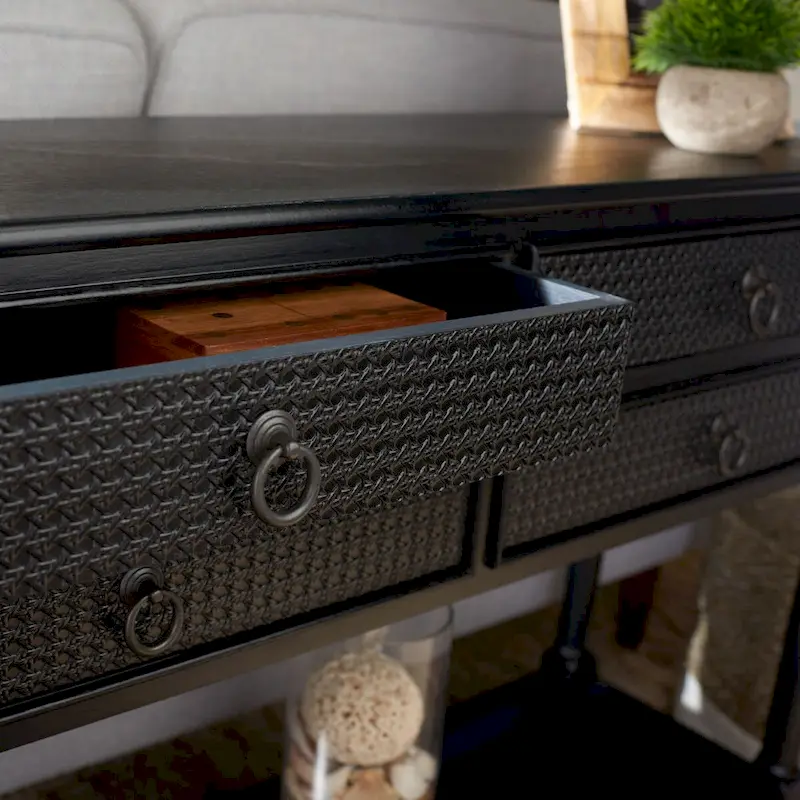 SAFAVIEH Artelia 4-Drawer Console Table - 42 W x 13 L x 29.5 H - 42Wx13Dx30H