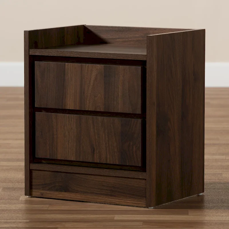Wood 1-Door Nightstand