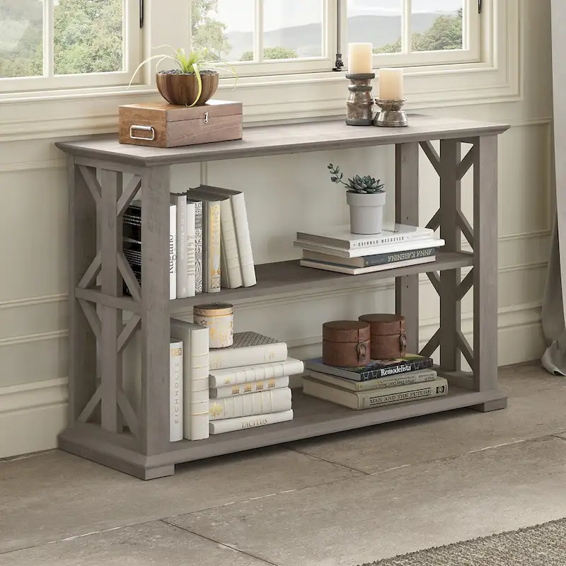 Console Table with Shelves