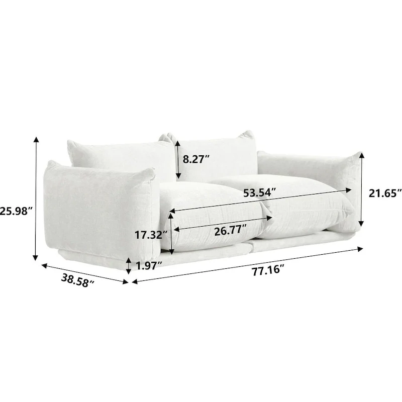 Modular Upholstered Sectional Sofas Chenille Fabric Lounge Counches