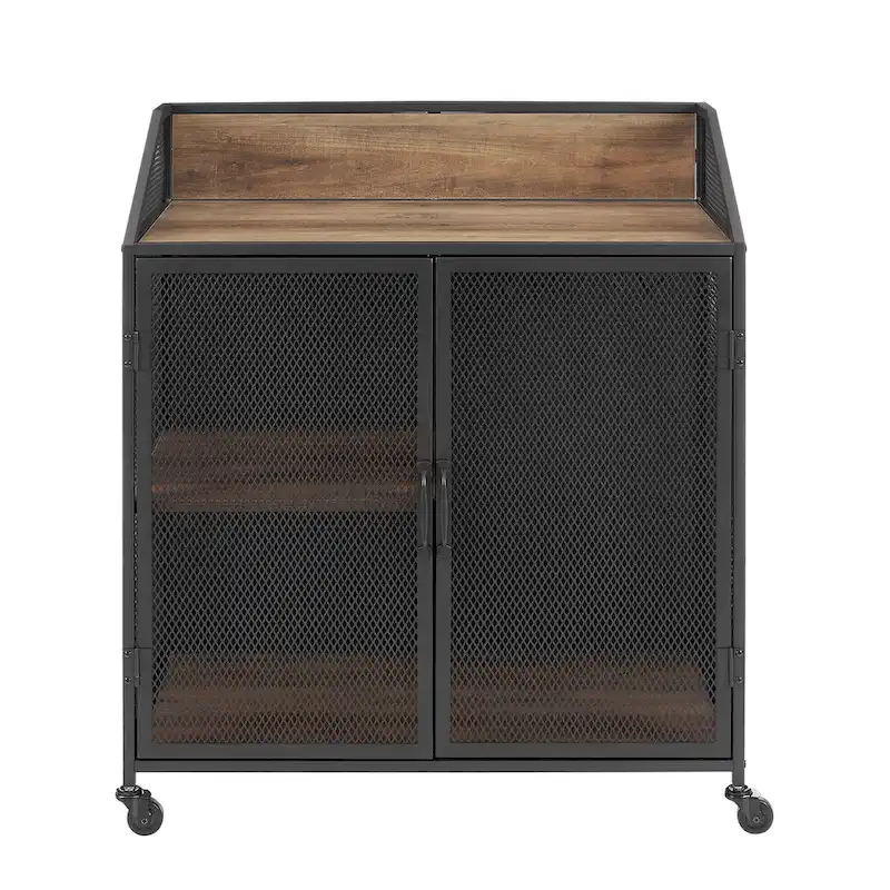 Middlebrook Pierpont Industrial Mesh Bar Cabinet