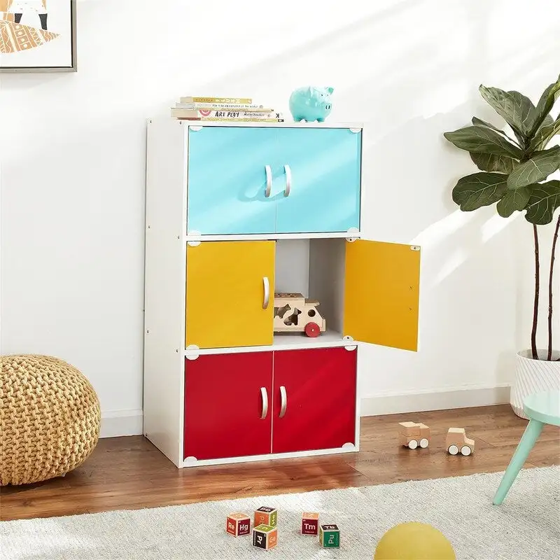 3-Shelf Bookcase Cabinet