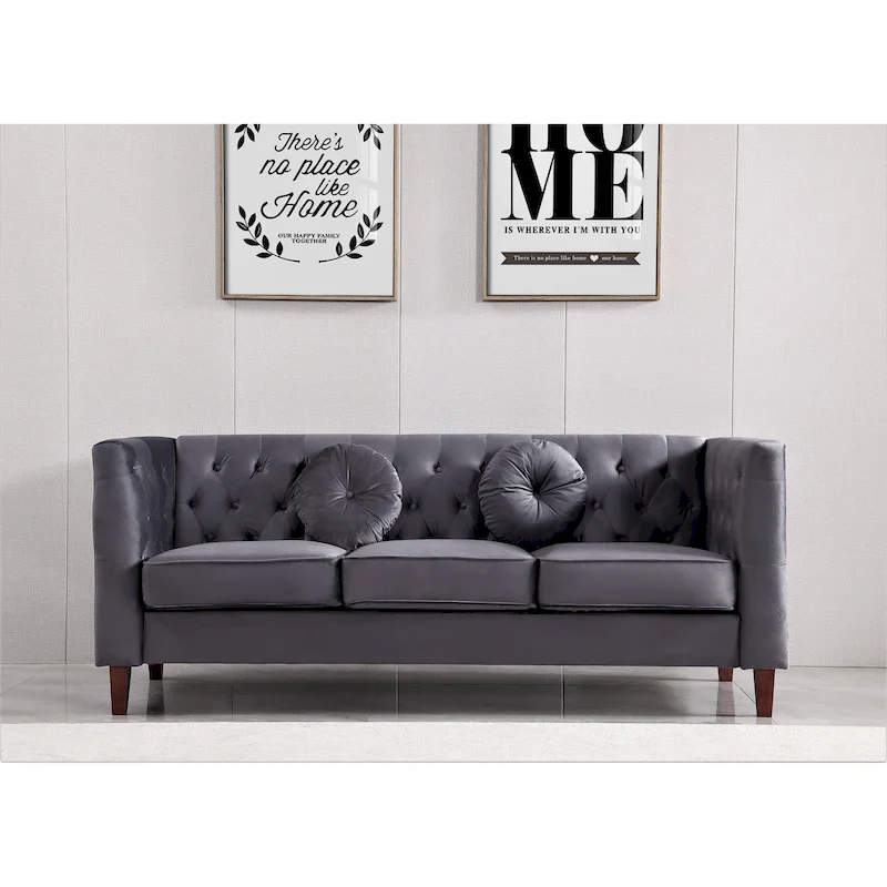 Classic Chesterfield Sofa - Tufted Upholstered Living Room Sofa