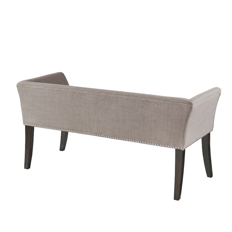 49.5 Upholstered Bench with Back & Wood Legs