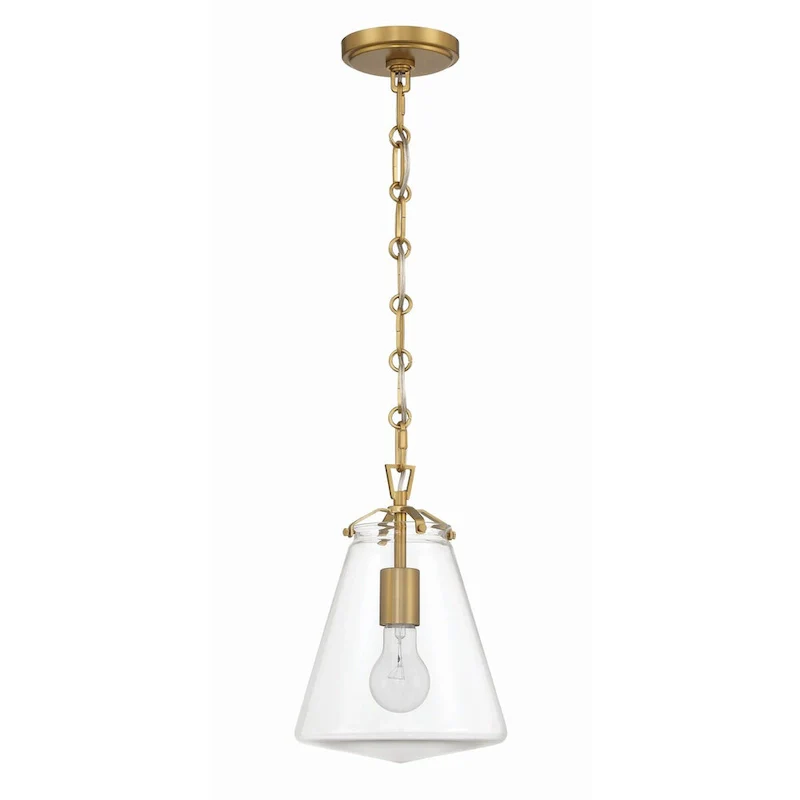 Voss 1 Light Luxe Gold Mini Pendant - 8.25 W x 11.5 H x 8.25 D