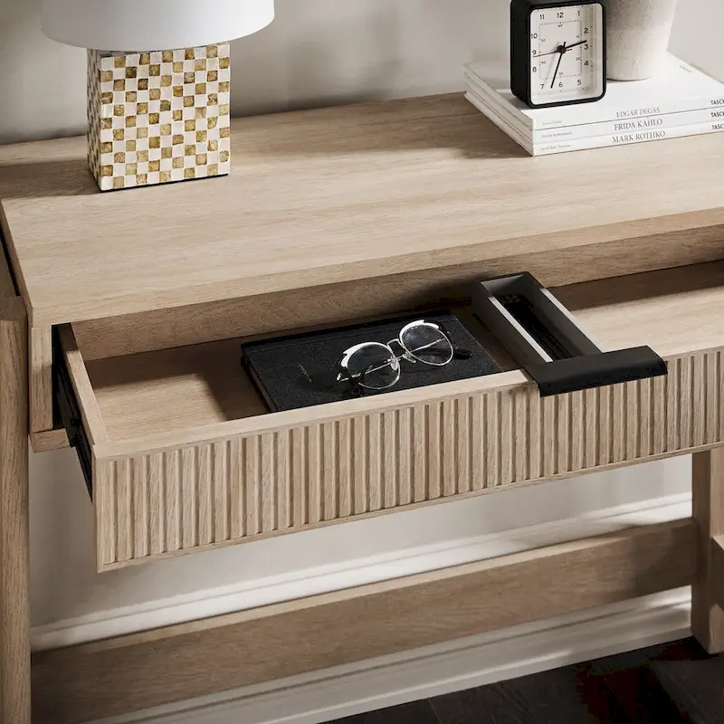 Middlebrook Designs Reeded Writing Desk with Drawer