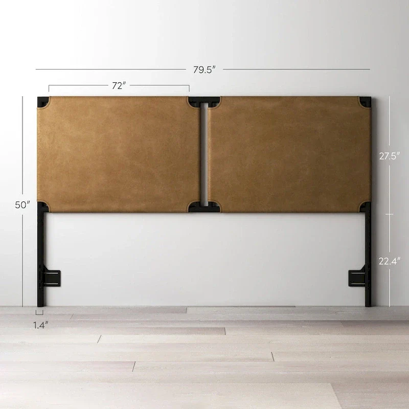 Nathan James Aspen Bed Headboard, Boucle Upholstered Headboard with Matte Metal Frame